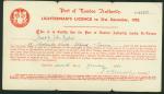 Lightermans Licence - Joseph John Taylor